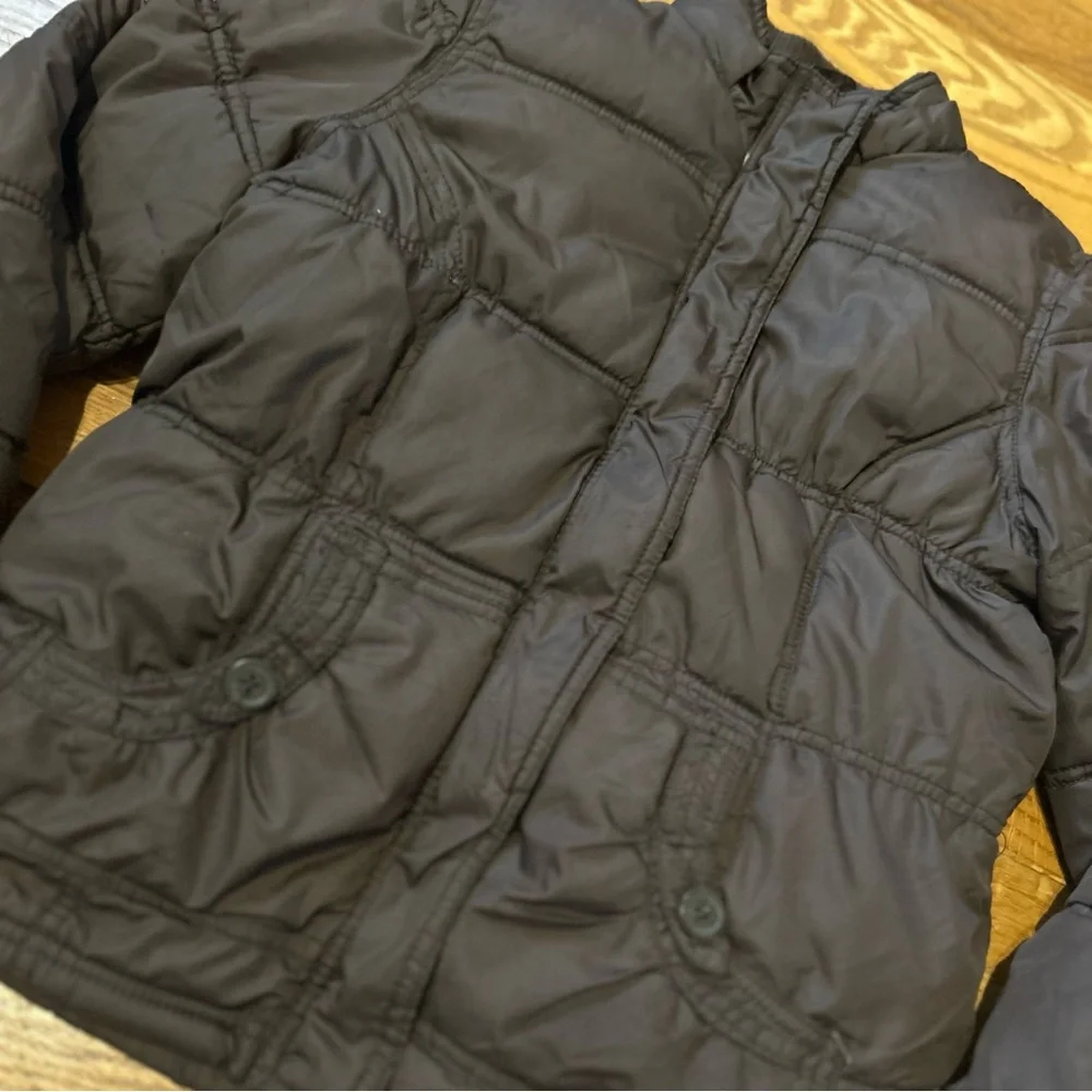 Justice Brown Faux‎ Sherpa Lined Puffer Jacket for Kids, Size 12